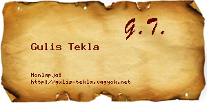 Gulis Tekla névjegykártya